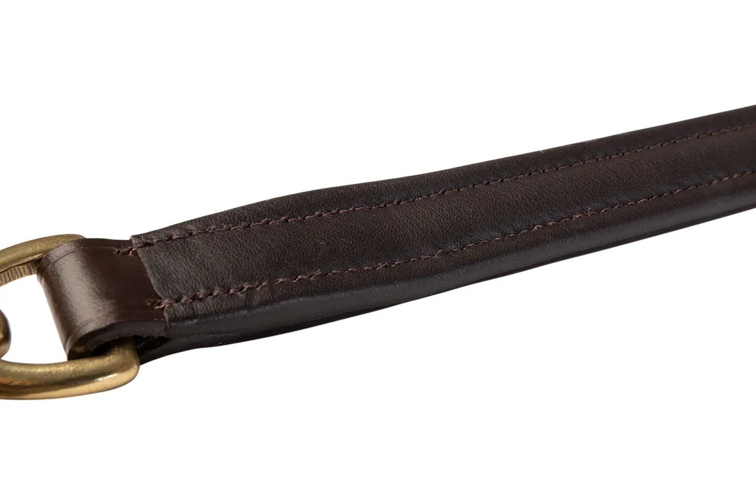 Huntley Equestrian Sedgwick Leather Lead with Brass Chain