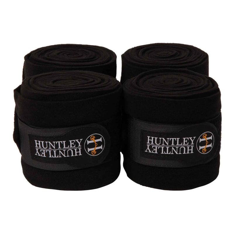 Huntley Equestrian Polo Fleece Wraps, Set of 4, Black