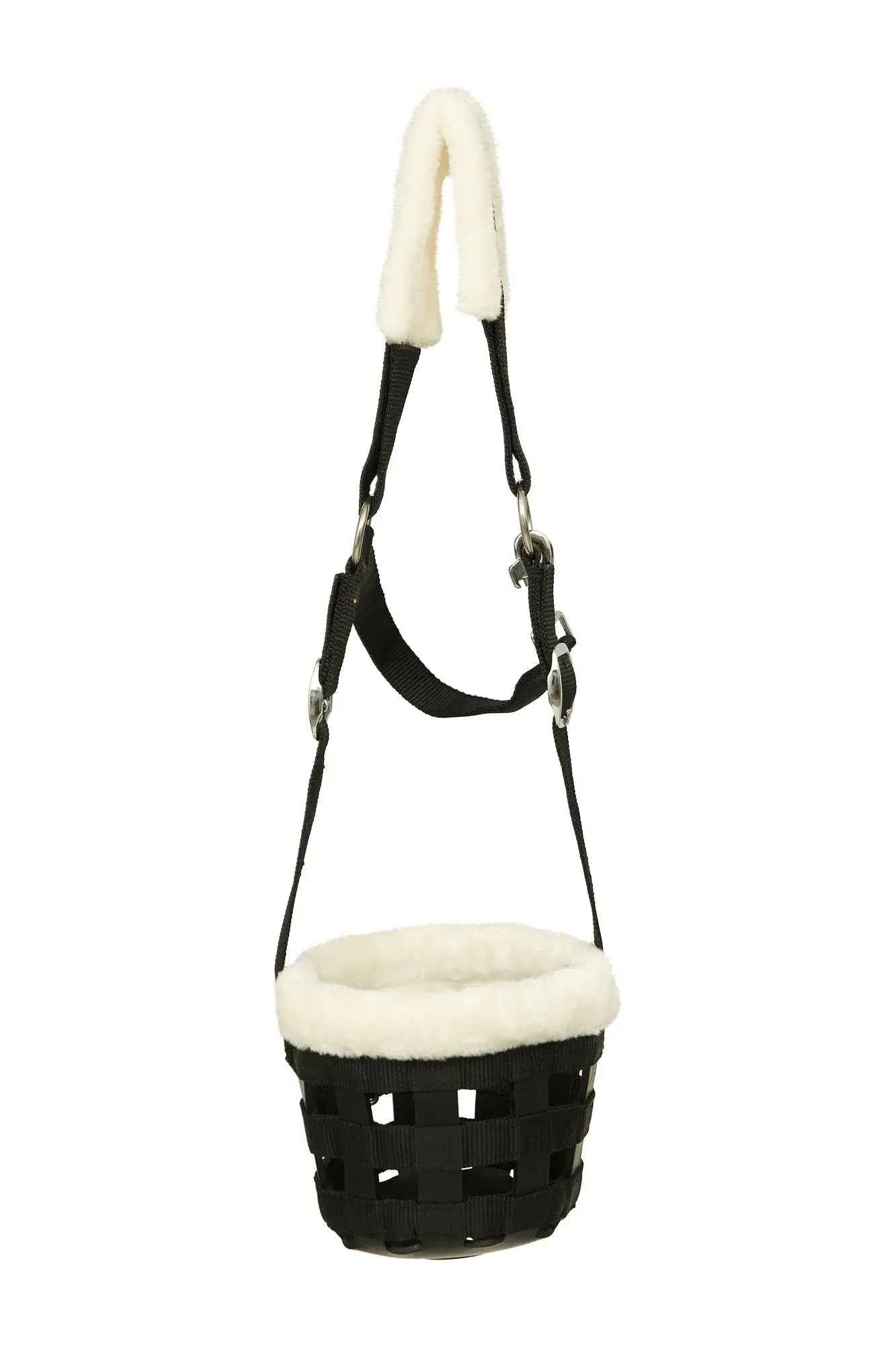 Huntley Fleece Padded Nylon Grazing Muzzle, Black