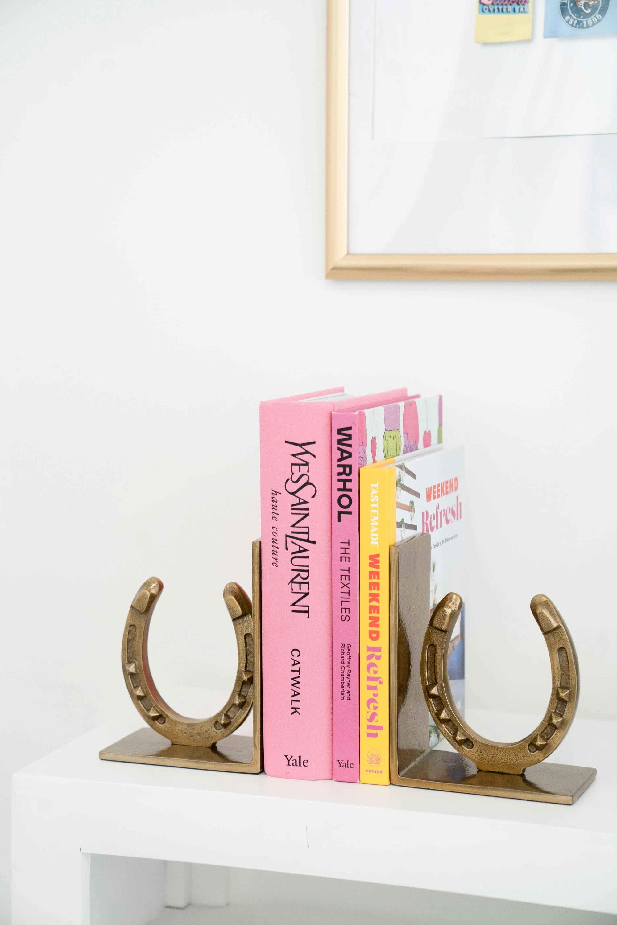 Huntley Equestrian Antique Brass Horseshoe Bookends