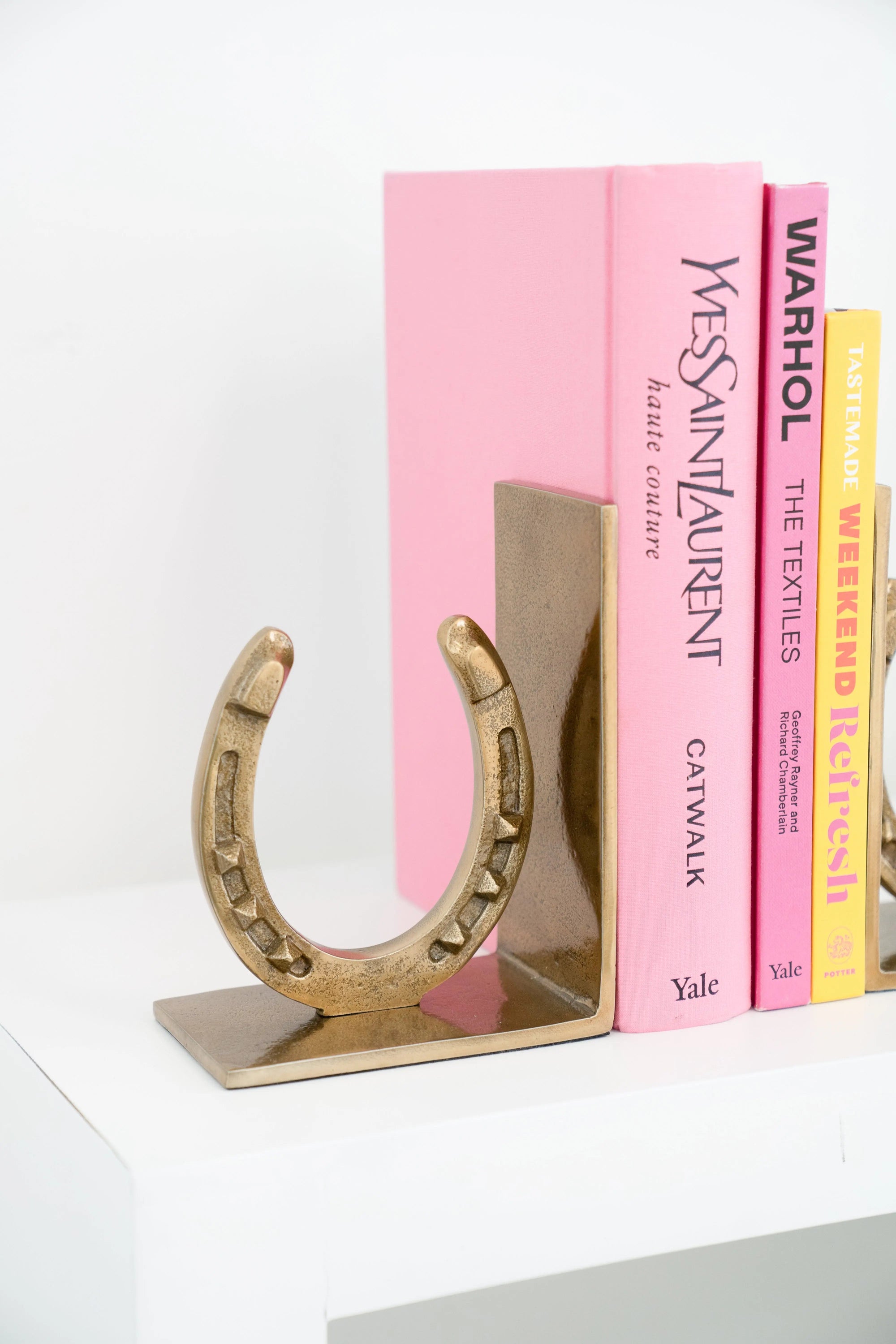 Huntley Equestrian Antique Brass Horseshoe Bookends