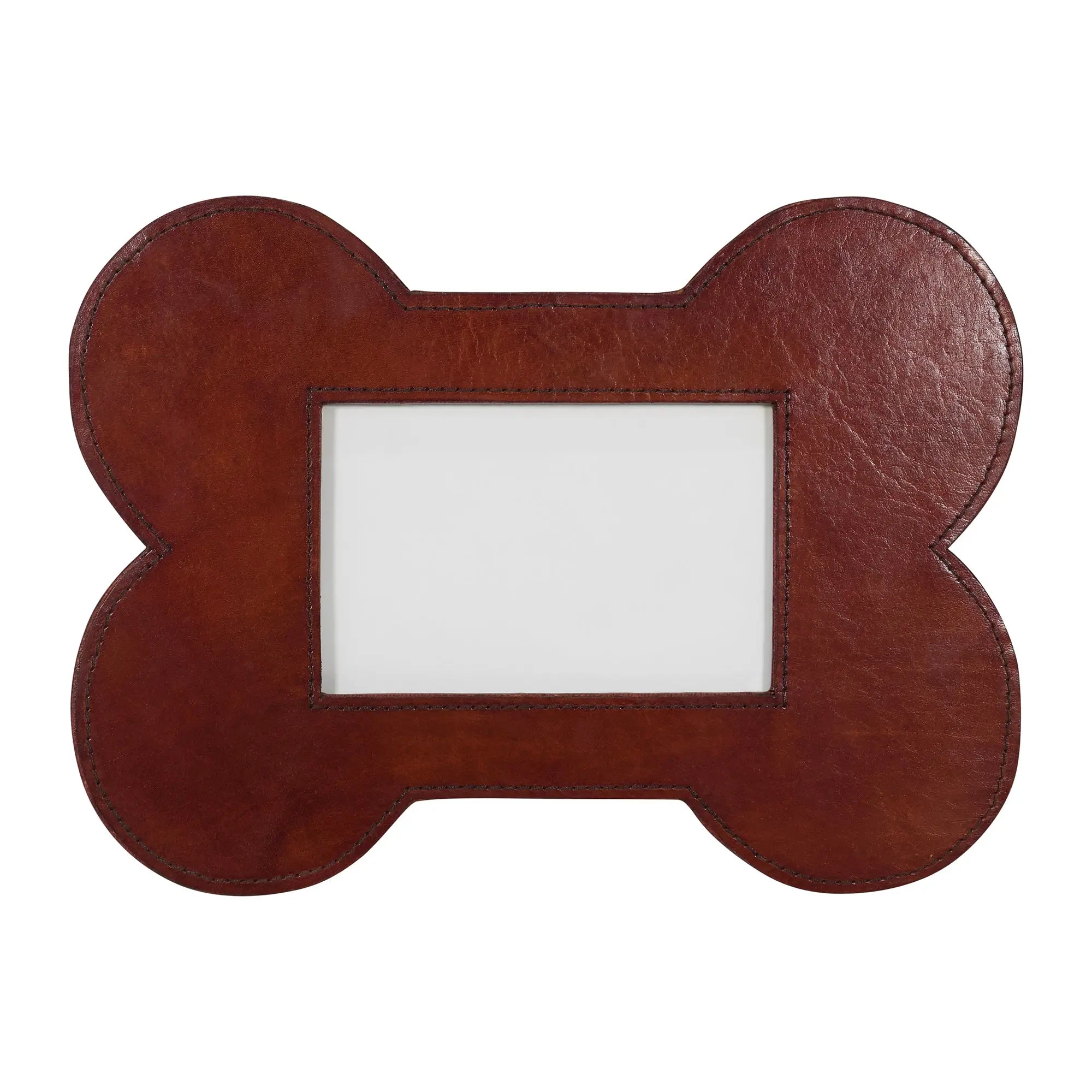 Huntley Pet Leather Bone Shaped 4x6 Picture Frame