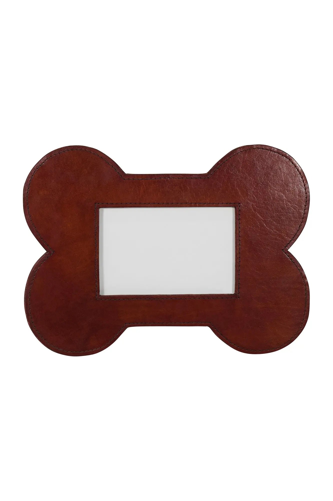 Huntley Pet Leather Bone Shaped 4x6 Picture Frame