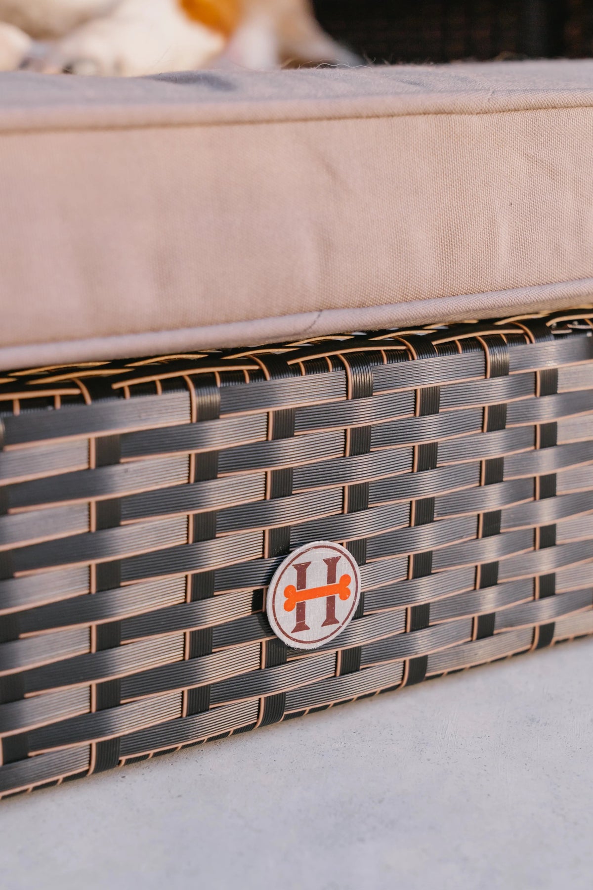 Huntley Pet Rattan Wicker Indoor Outdoor Cabana Raised Pet Bed | HT Animal Supply