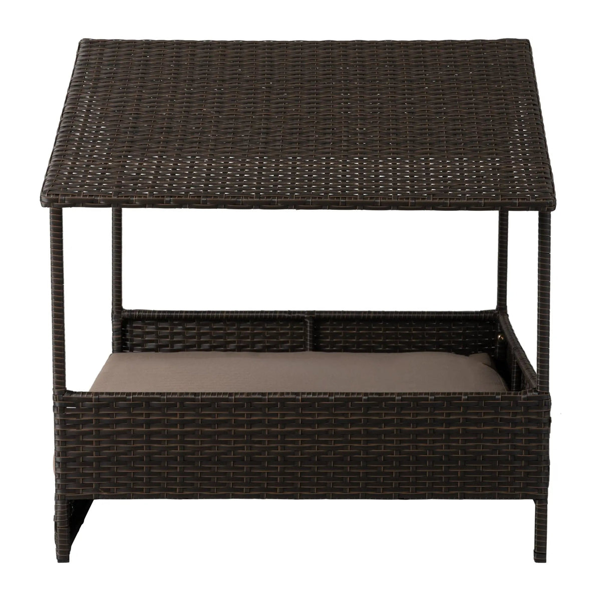Huntley Pet Rattan Wicker Indoor Outdoor Cabana Raised Pet Bed | HT Animal Supply