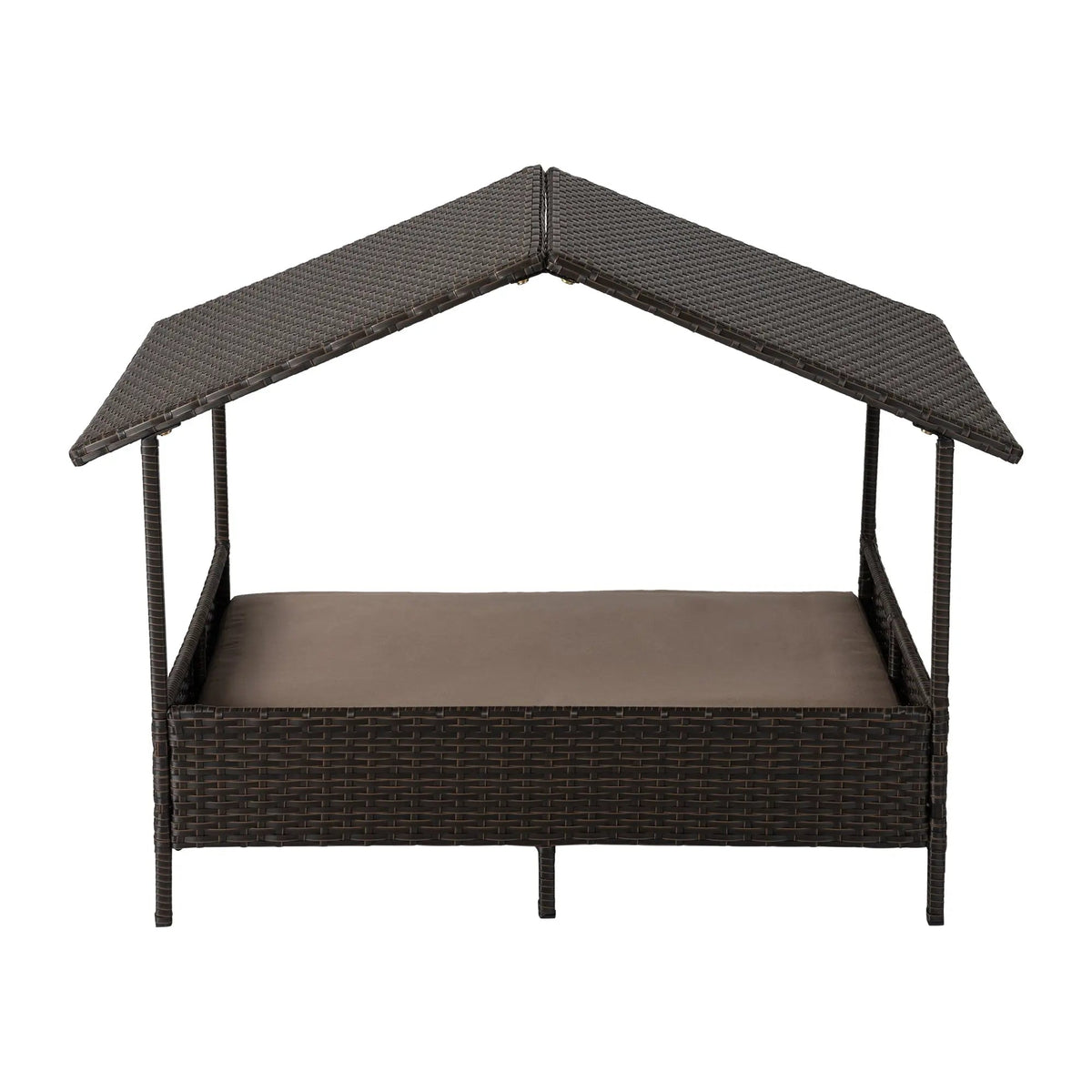 Huntley Pet Rattan Wicker Indoor Outdoor Cabana Raised Pet Bed | HT Animal Supply