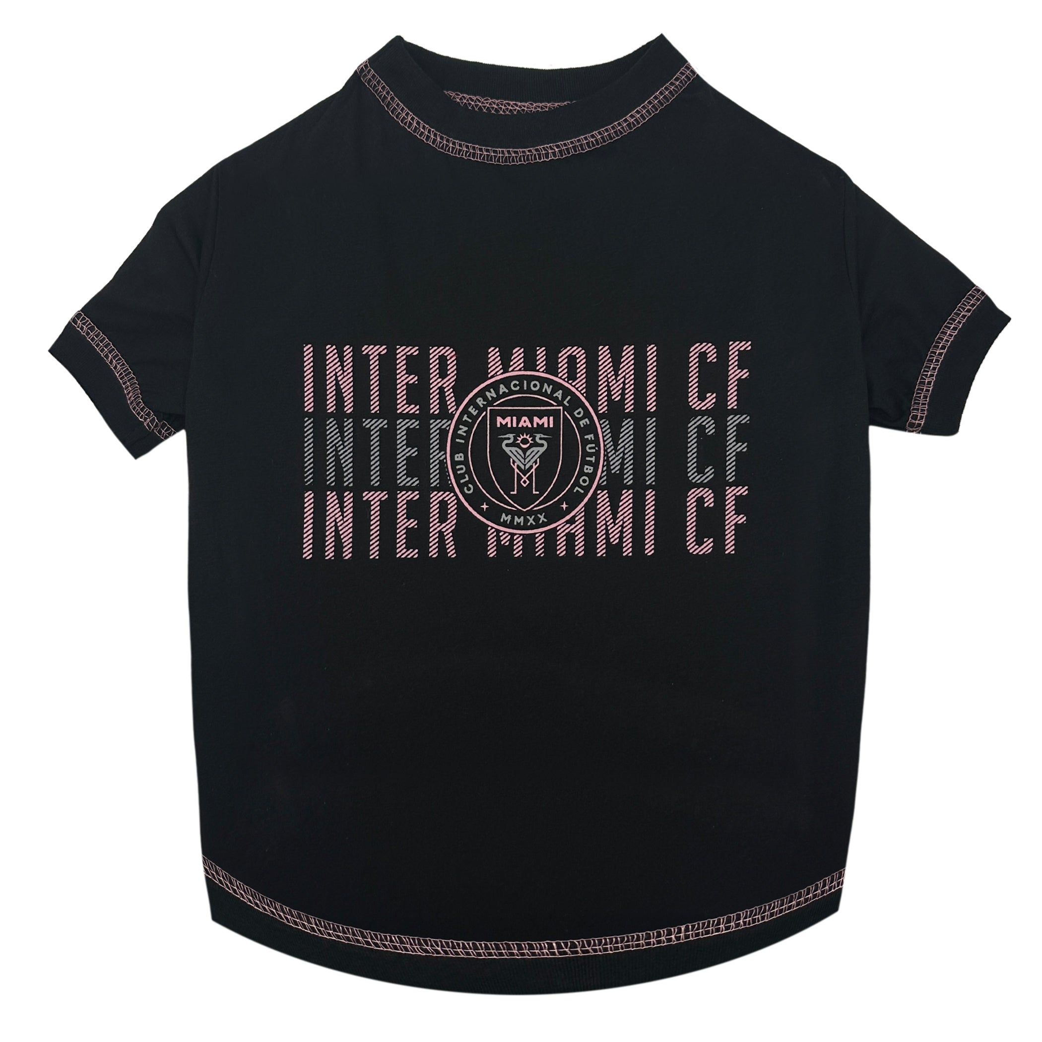 Inter Miami CF Pet Stripe Text Tee Shirt