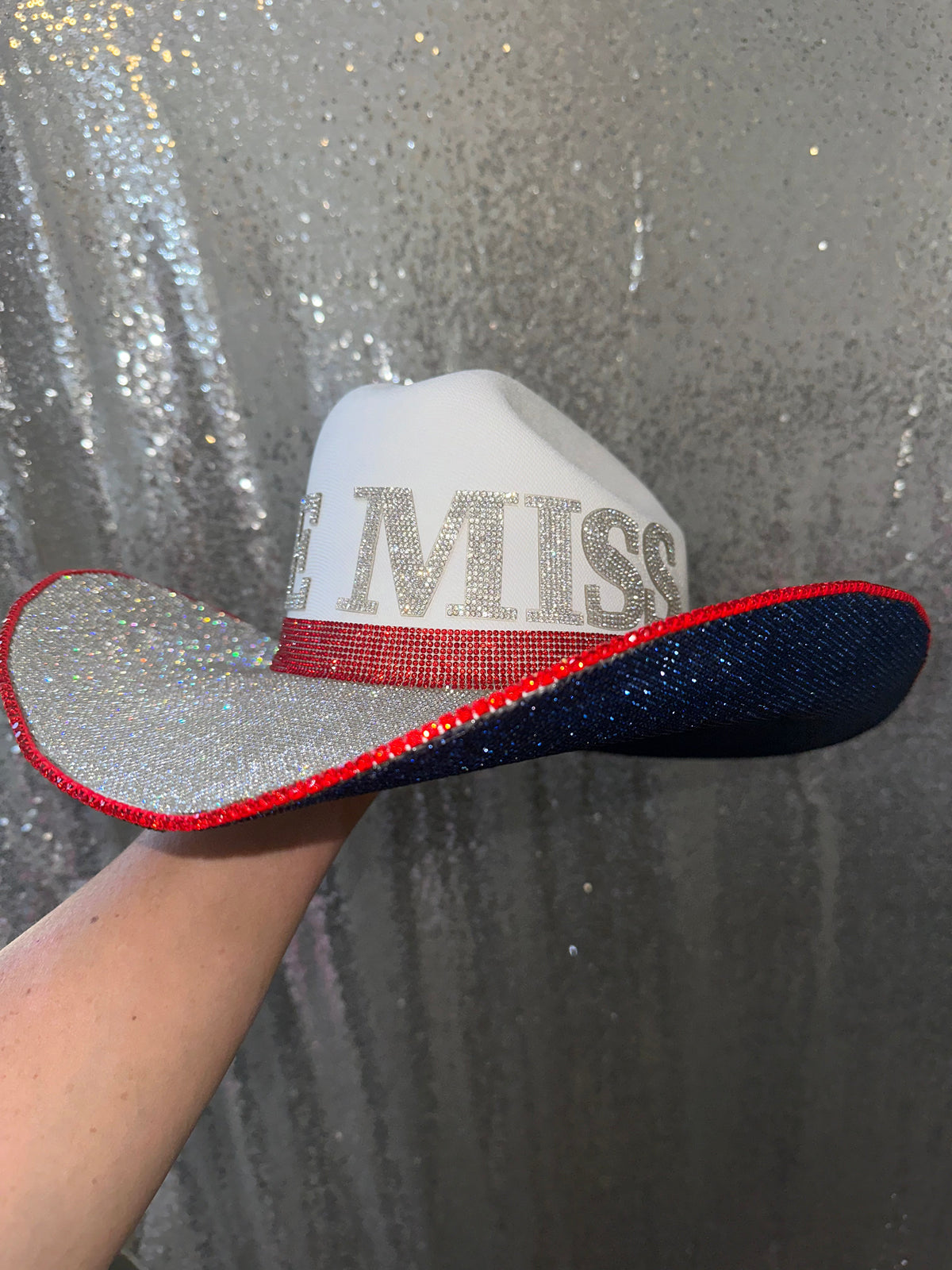 Ole Miss Rhinestone Cowgirl Hat - front view | HT Animal Supply