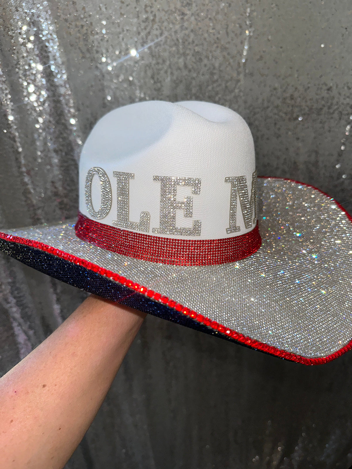 Ole Miss Rhinestone Cowgirl Hat - side view | HT Animal Supply