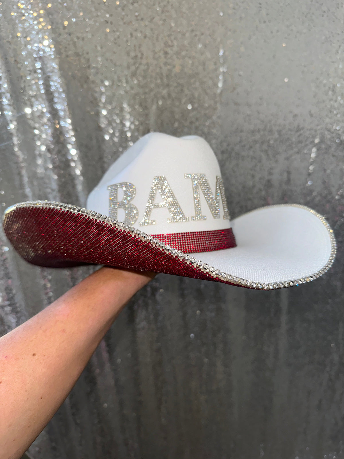Alabama Rhinestone Cowgirl Hat - detail view | HT Animal Supply