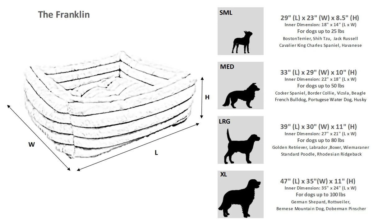 Bowsers B-Lounge Orthopedic Dog Bed - Spacious Everyday Lounge Comfort