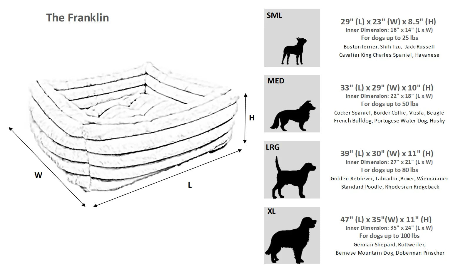 Bowsers B-Lounge Orthopedic Dog Bed – Spacious Everyday Lounge Comfort