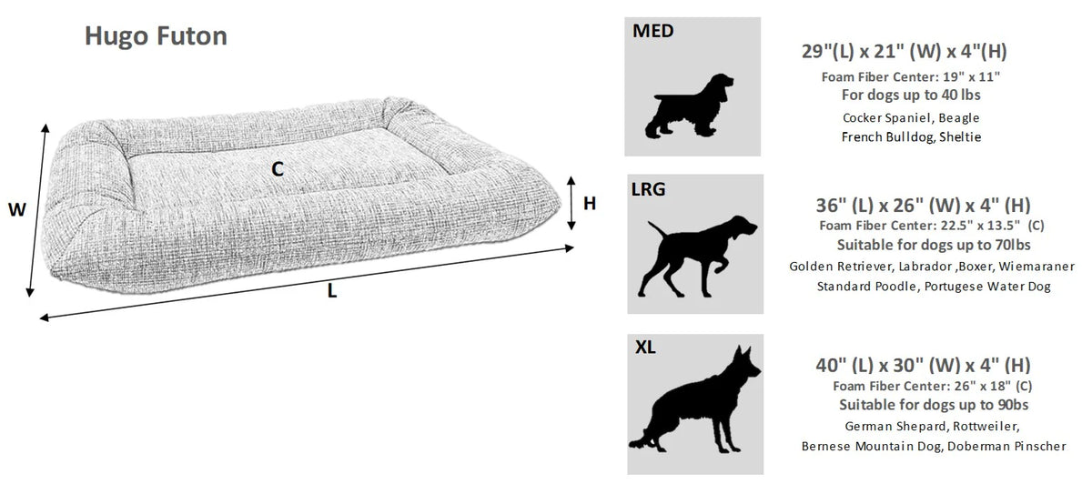 Bowsers Divine Dog Bed Futon Dog Bed - Cloud-Like Cushioning for Stretch-Out Sleep