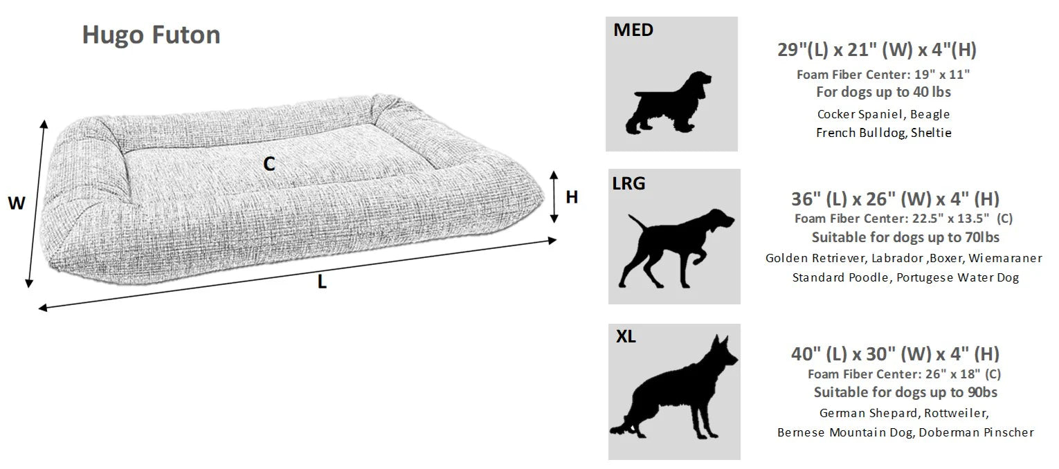 Bowsers Divine Dog Bed Futon Dog Bed – Cloud-Like Cushioning for Stretch-Out Sleep