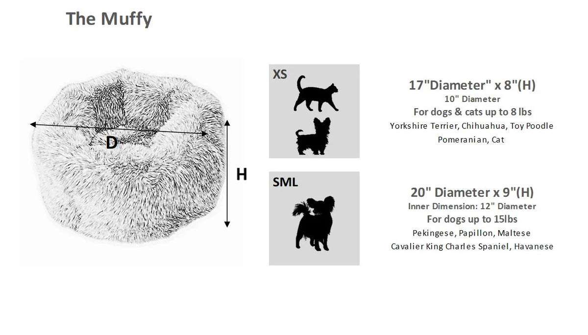 Bowsers Muffy Cozy Pet Bed - Soft Nesting Comfort for Small Spaces