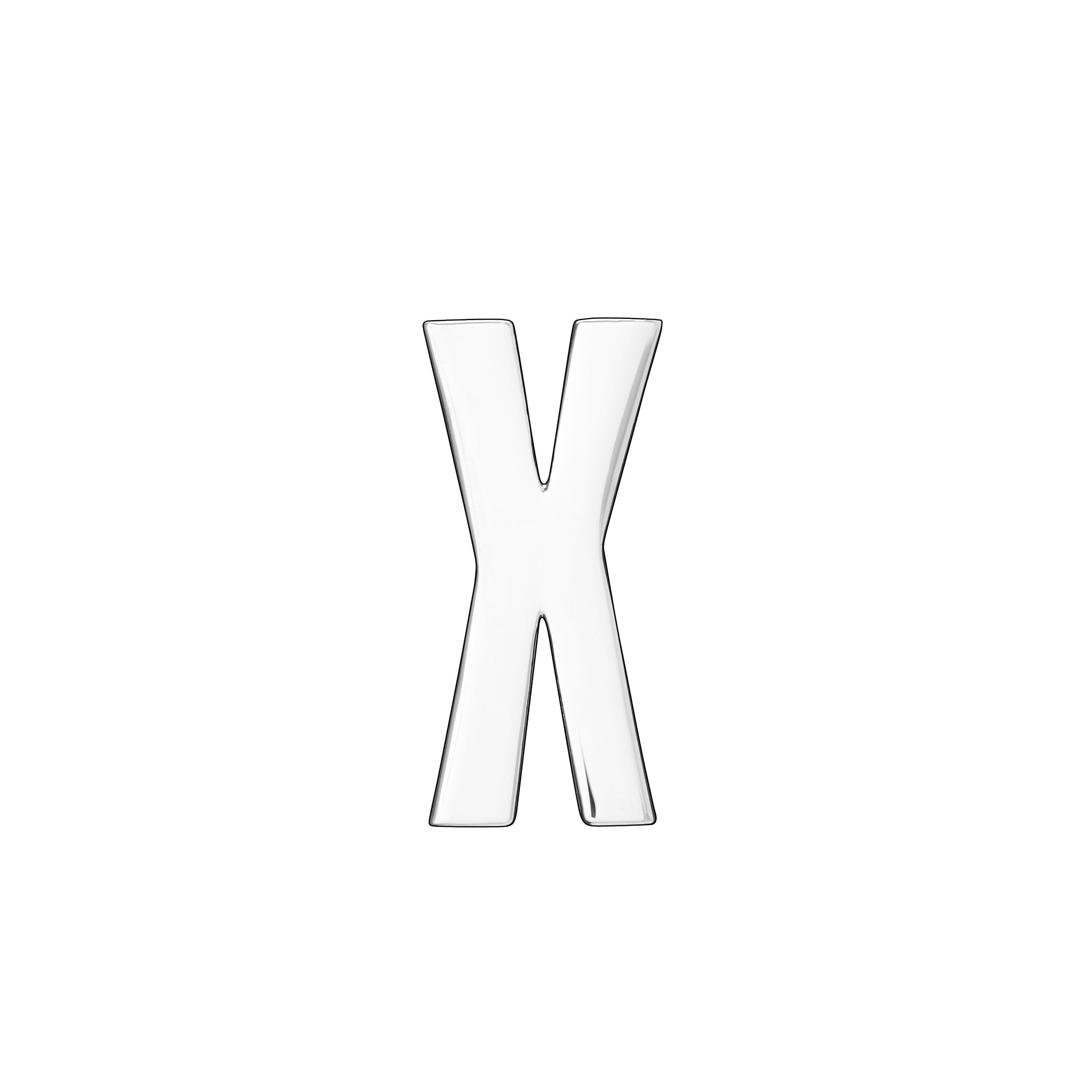 18MM CONFESSION LETTERS SILVER