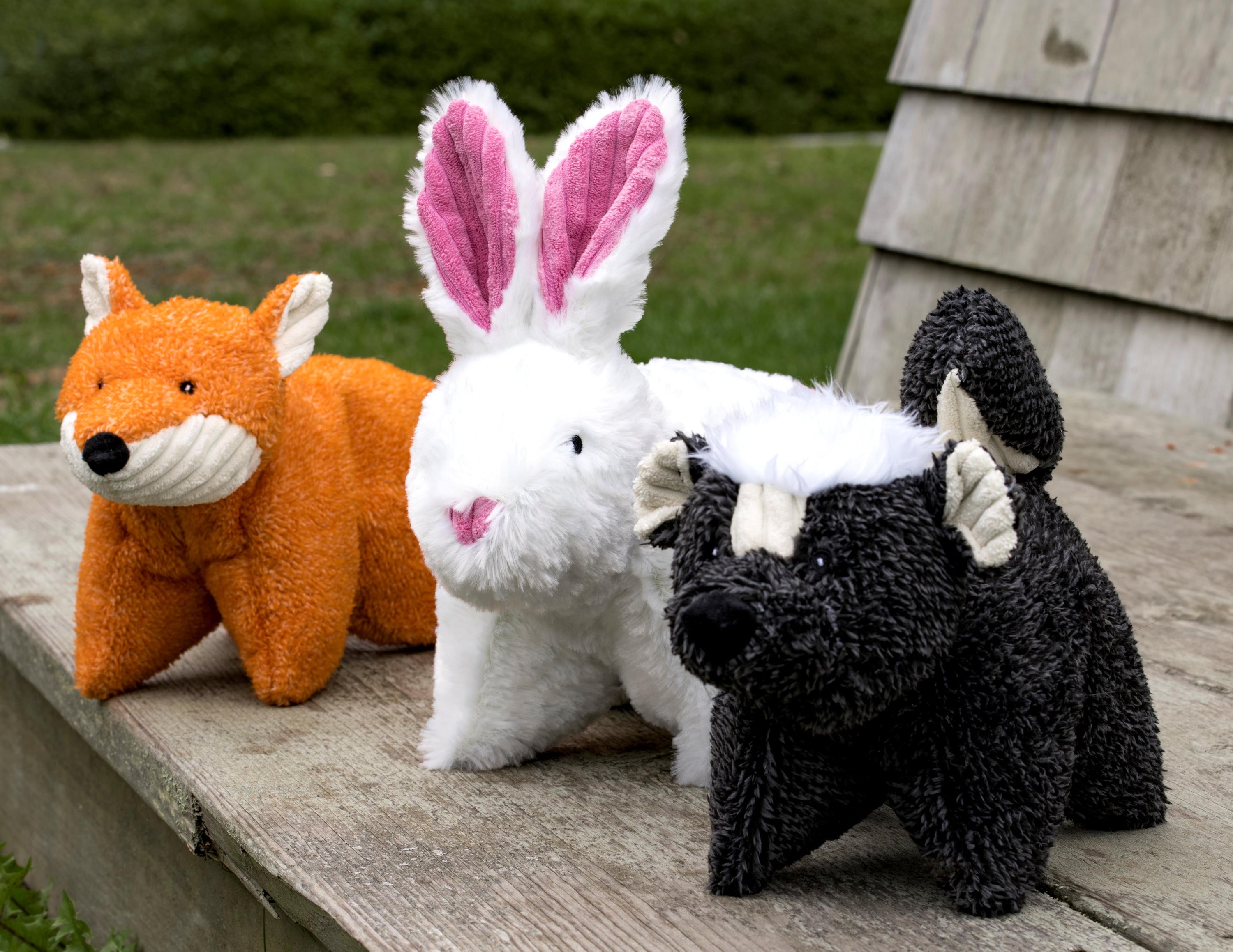 SquooshieTM Bunny Plush Dog Toy