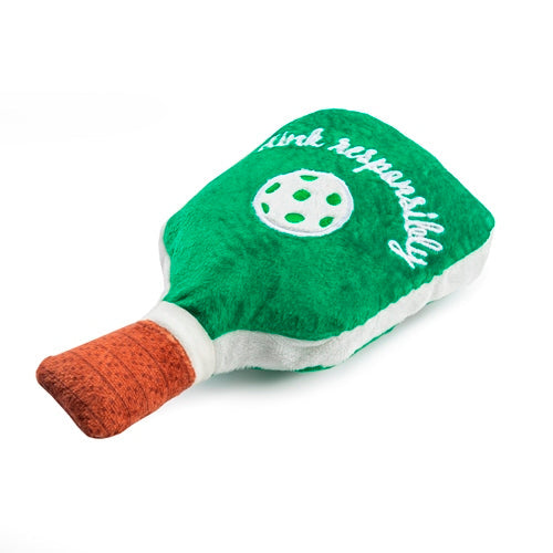 Haute Diggity Dog Green Stripe Pickleball Paddle Plush Dog Toy