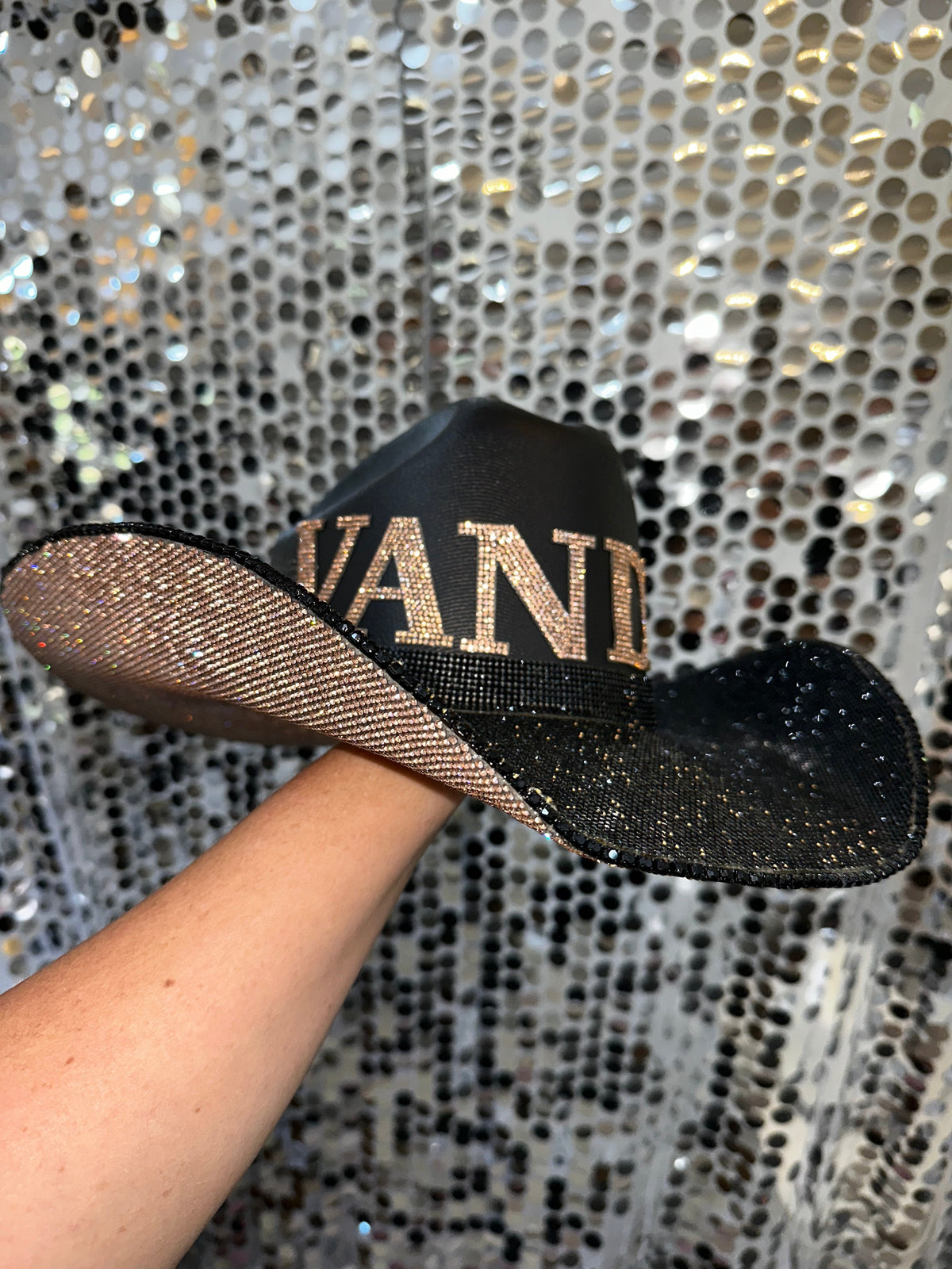 Vanderbilt Rhinestone Cowgirl Hat - detail view | HT Animal Supply