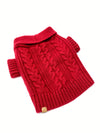 BESPOKE PAWS Brooklyn Cashmere Cardigan, Garnet - Leather Warm Winter Cozy Sweaters