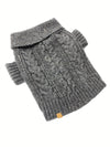 BESPOKE PAWS Brooklyn Cashmere Cardigan, Charcoal - Leather Warm Cozy Comfort Sweaters