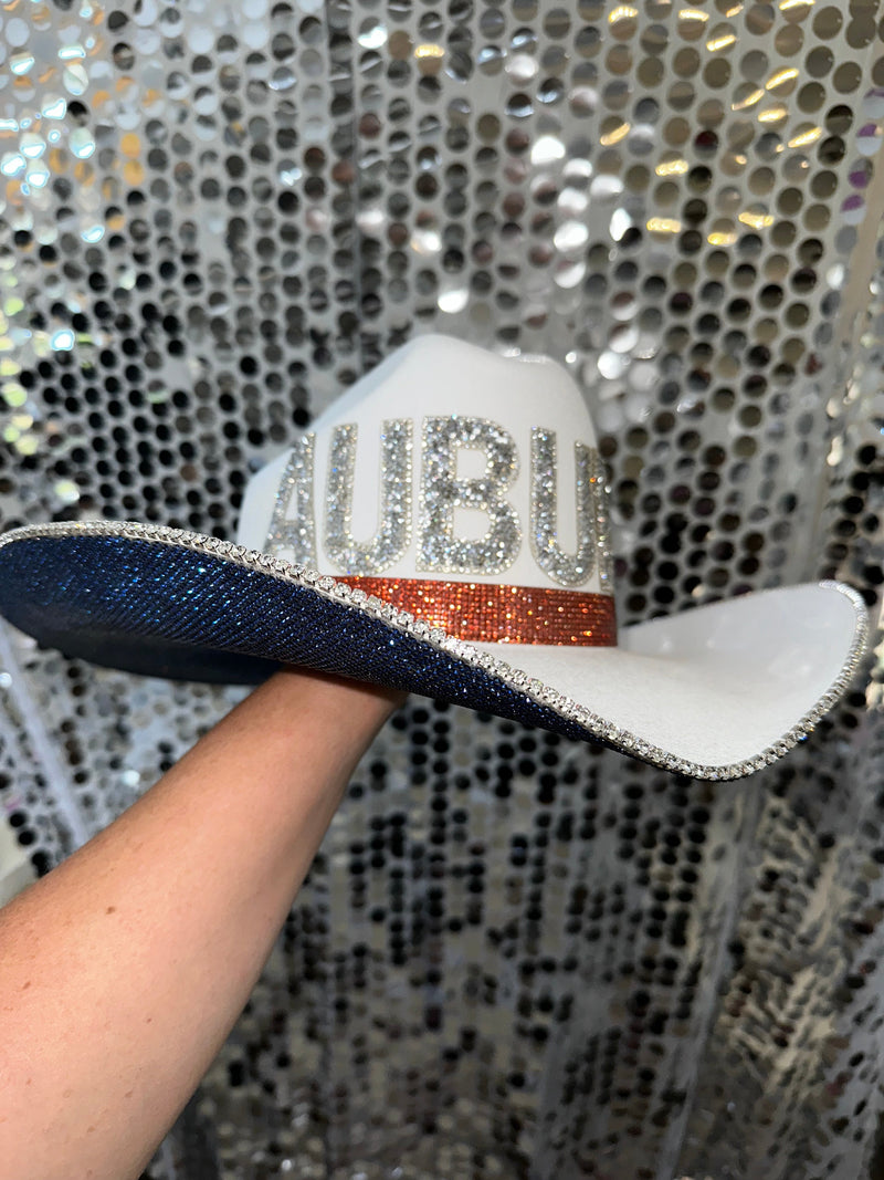 Auburn Rhinestone Cowgirl Hat - front view | HT Animal Supply