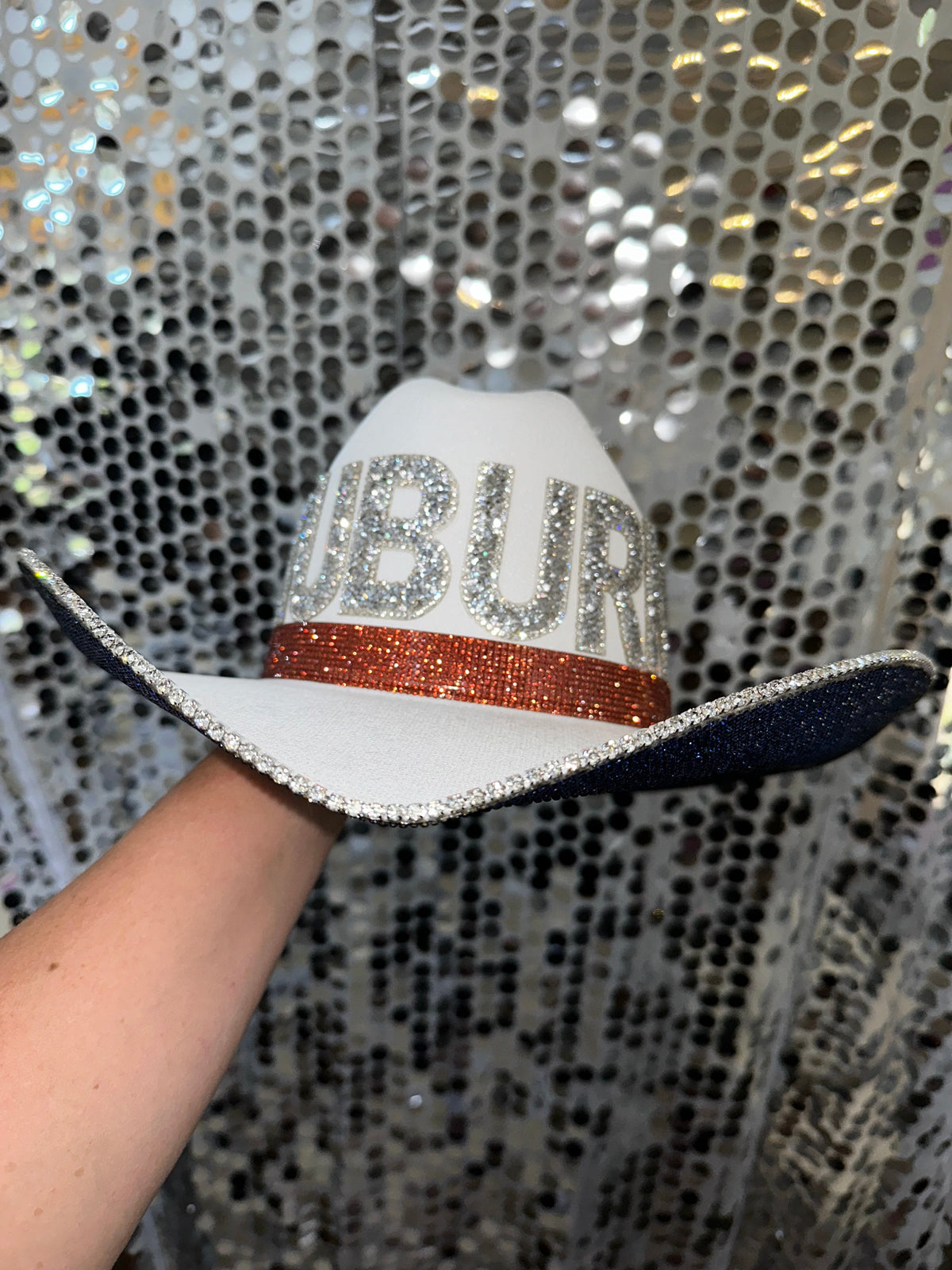 Auburn Rhinestone Cowgirl Hat - detail view | HT Animal Supply