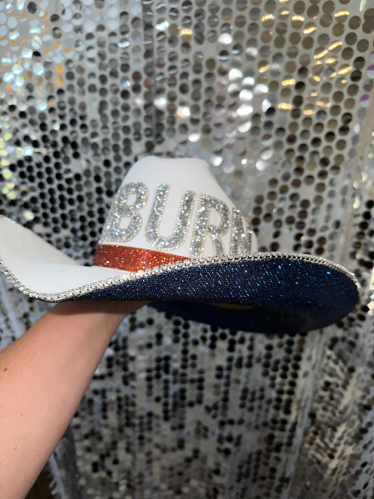 Auburn Rhinestone Cowgirl Hat - side view | HT Animal Supply
