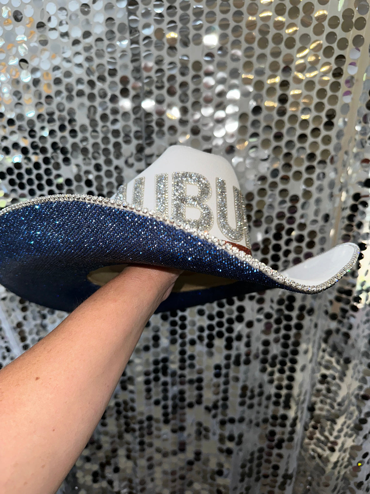 Auburn Rhinestone Cowgirl Hat - back view | HT Animal Supply