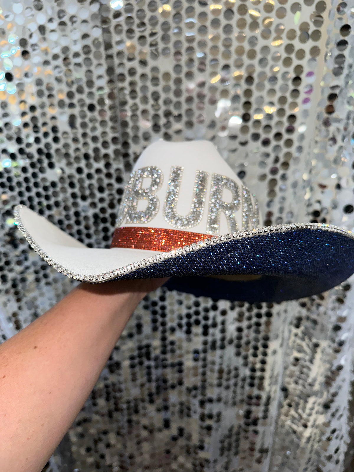 Auburn Rhinestone Cowgirl Hat - detail view | HT Animal Supply