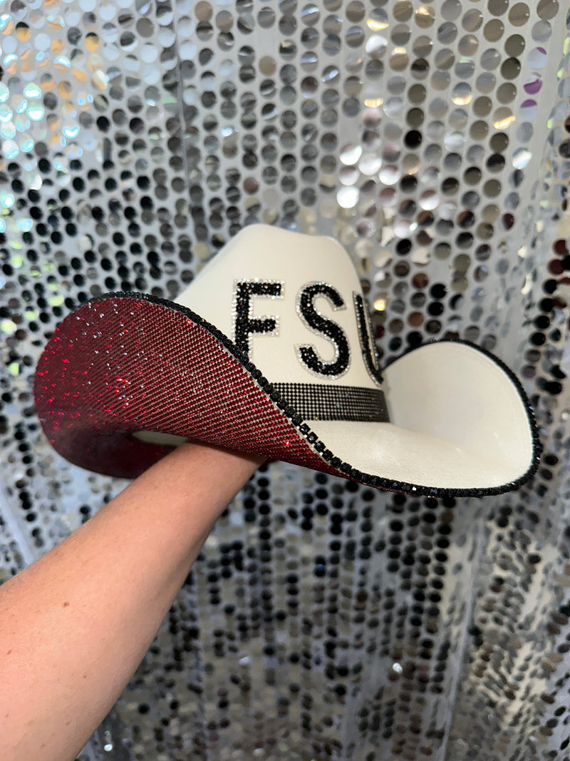 Florida State Rhinestone Cowgirl Hat - front view | HT Animal Supply