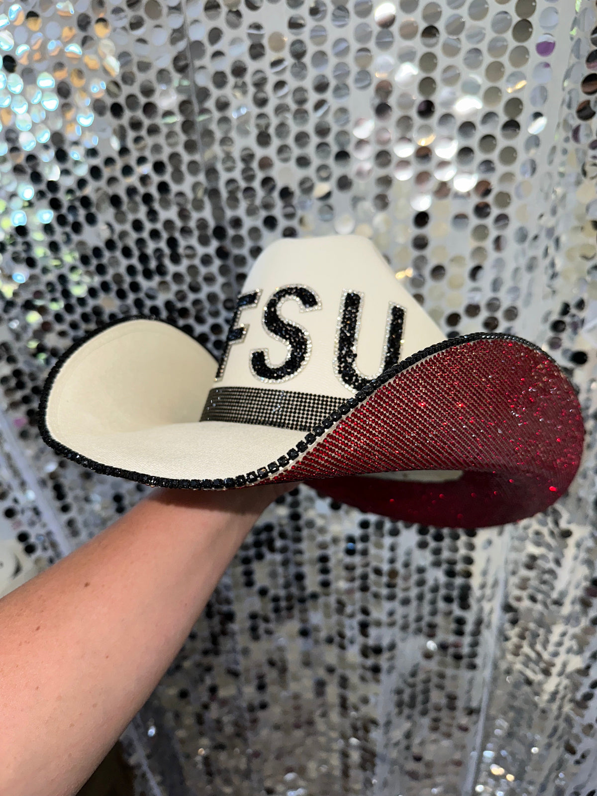 Florida State Rhinestone Cowgirl Hat - side view | HT Animal Supply