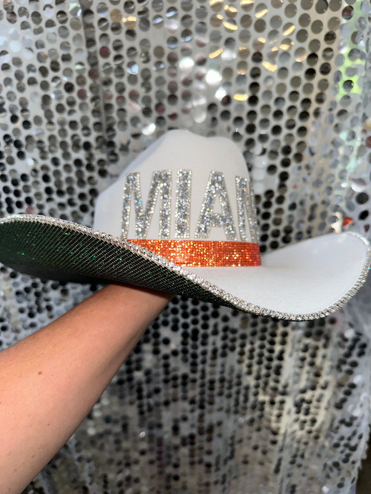 Miami Rhinestone Cowgirl Hat - back view | HT Animal Supply