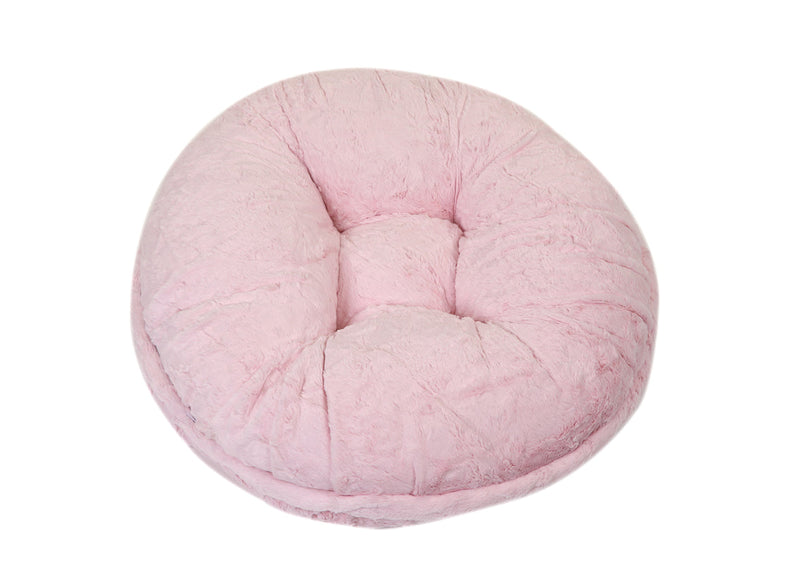 Baby Pink Mink Bagel Bed