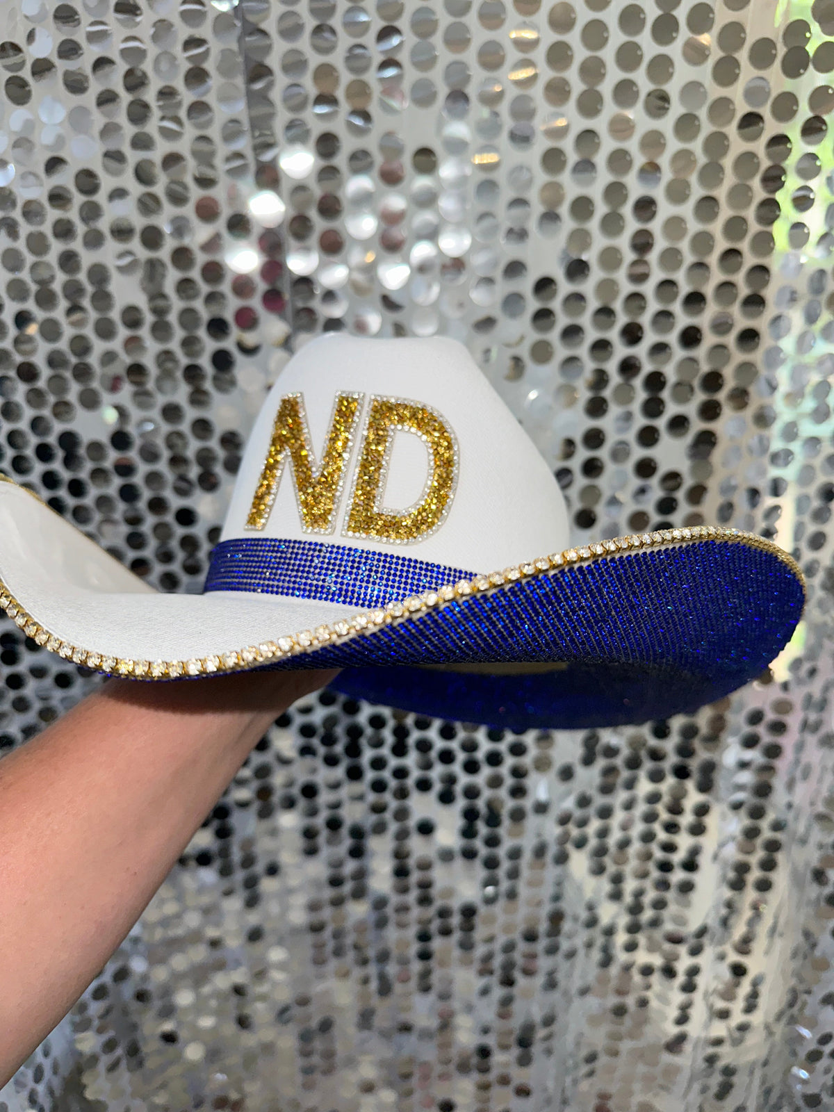 Notre Dame Rhinestone Cowgirl Hat - back view | HT Animal Supply