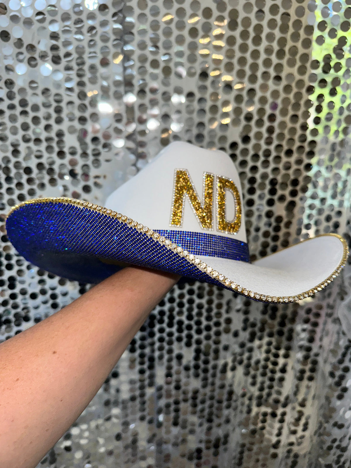 Notre Dame Rhinestone Cowgirl Hat - front view | HT Animal Supply