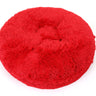 Red Shag Bagel Bed