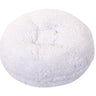 White Shag Bagel Bed