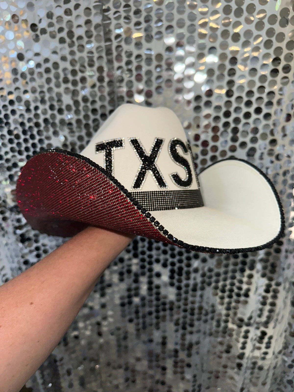 Texas State Rhinestone Cowgirl Hat - side view | HT Animal Supply