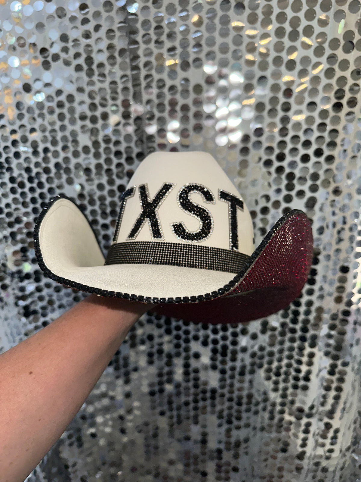 Texas State Rhinestone Cowgirl Hat - back view | HT Animal Supply