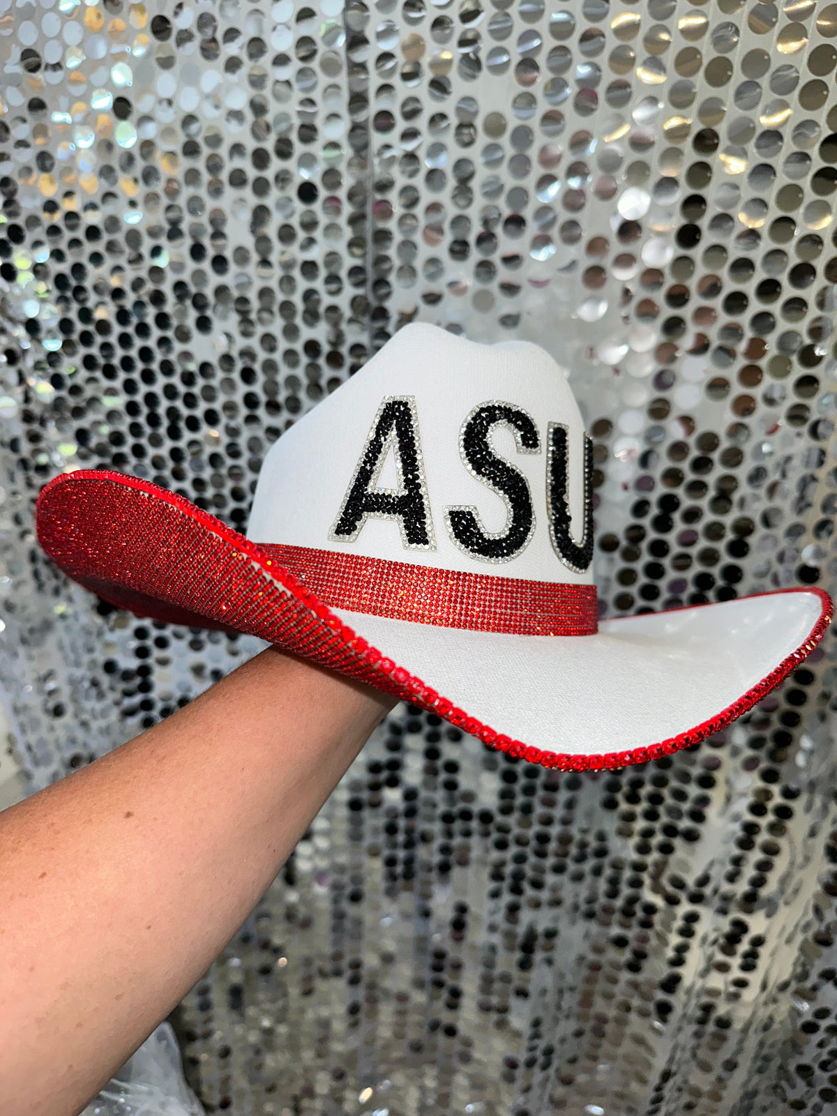 Arkansas State Rhinestone Cowgirl Hat - front view | HT Animal Supply
