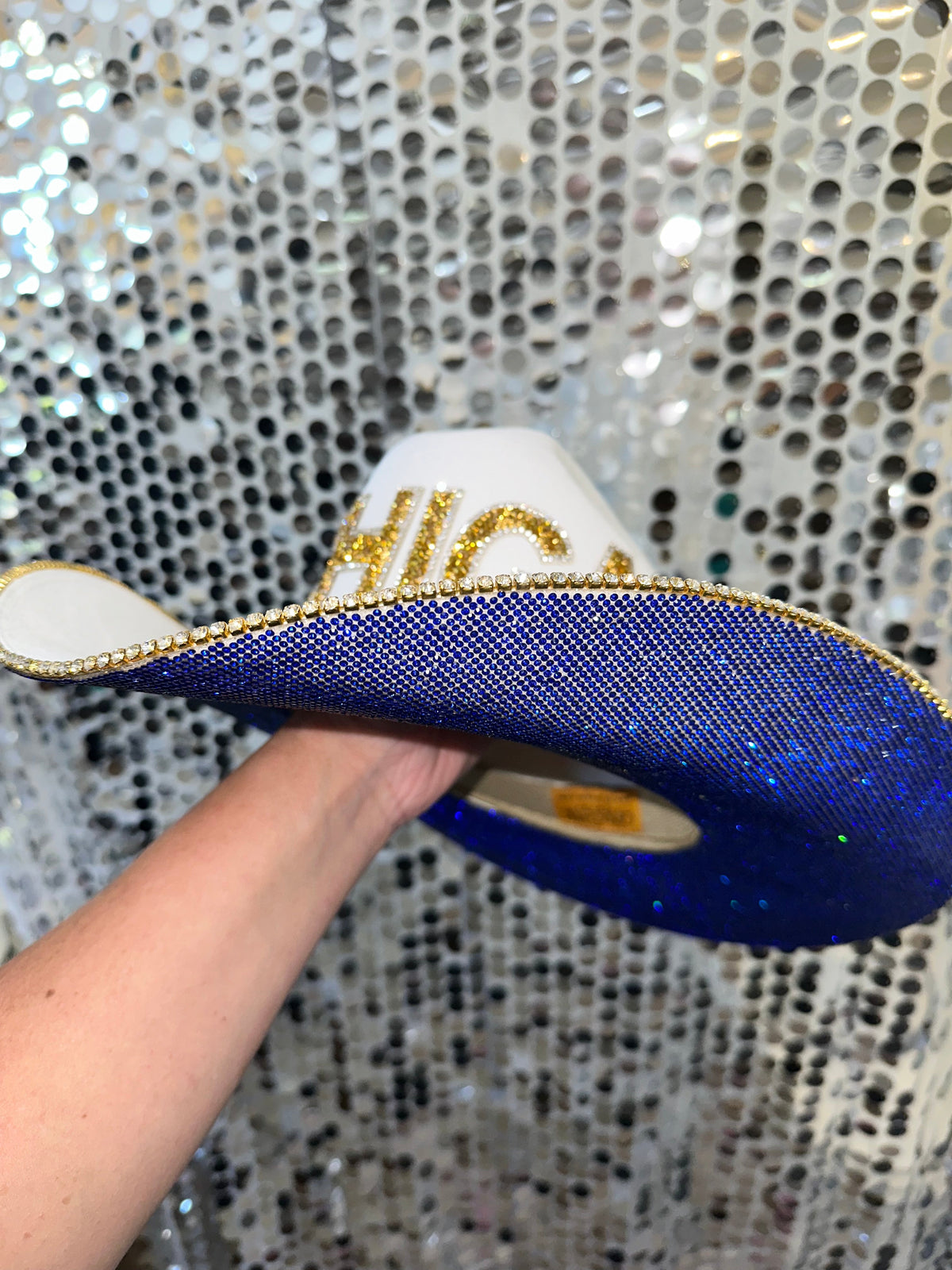 Michigan Rhinestone Cowgirl Hat - back view | HT Animal Supply
