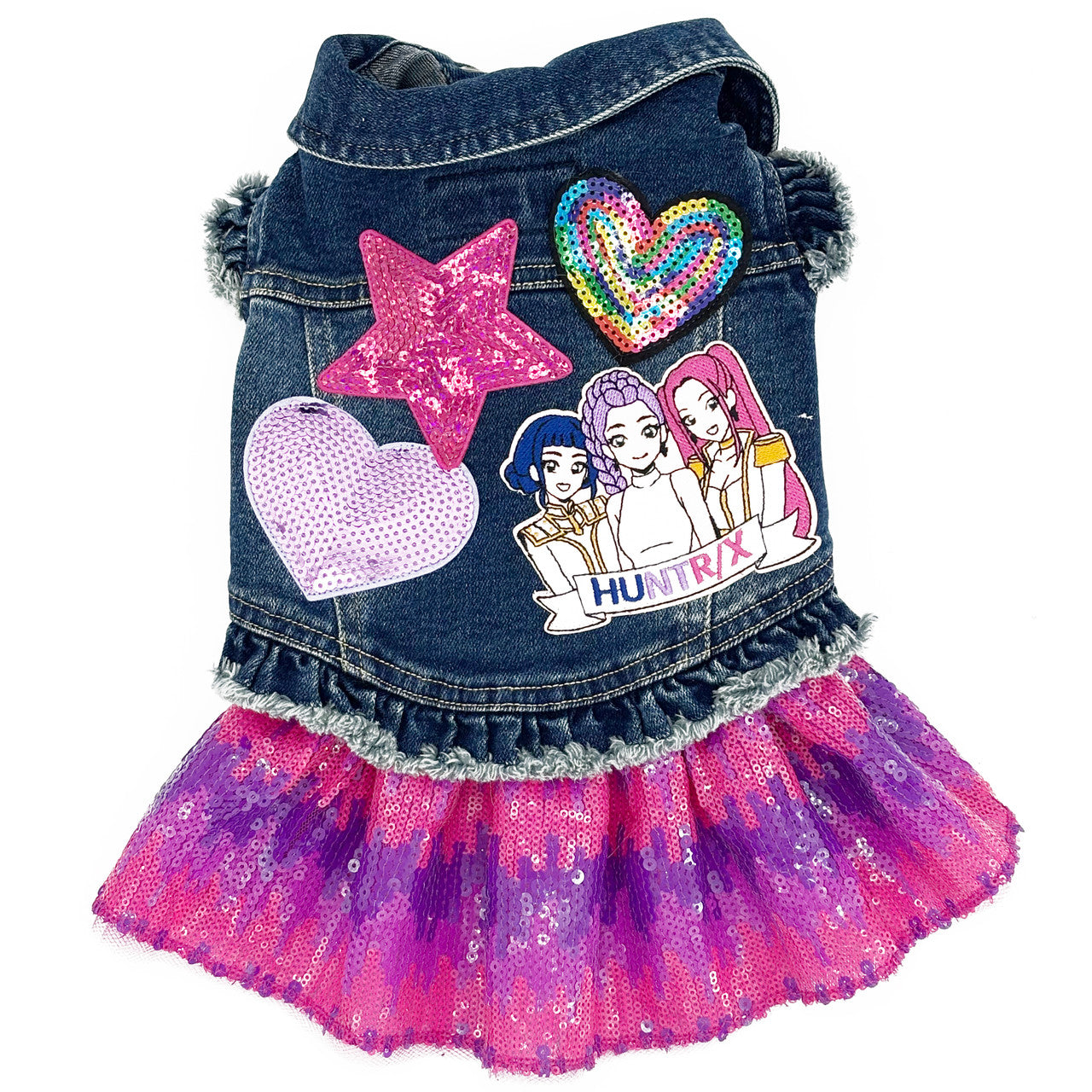 K-Pop Demon Hunter inspired Denim Dog Dress