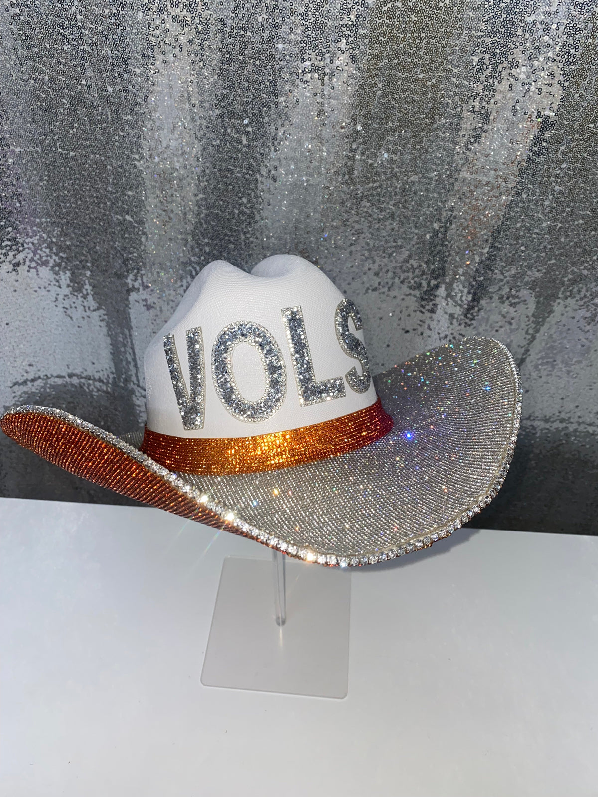 Tennessee Vols Rhinestone Cowgirl Hat - side view | HT Animal Supply