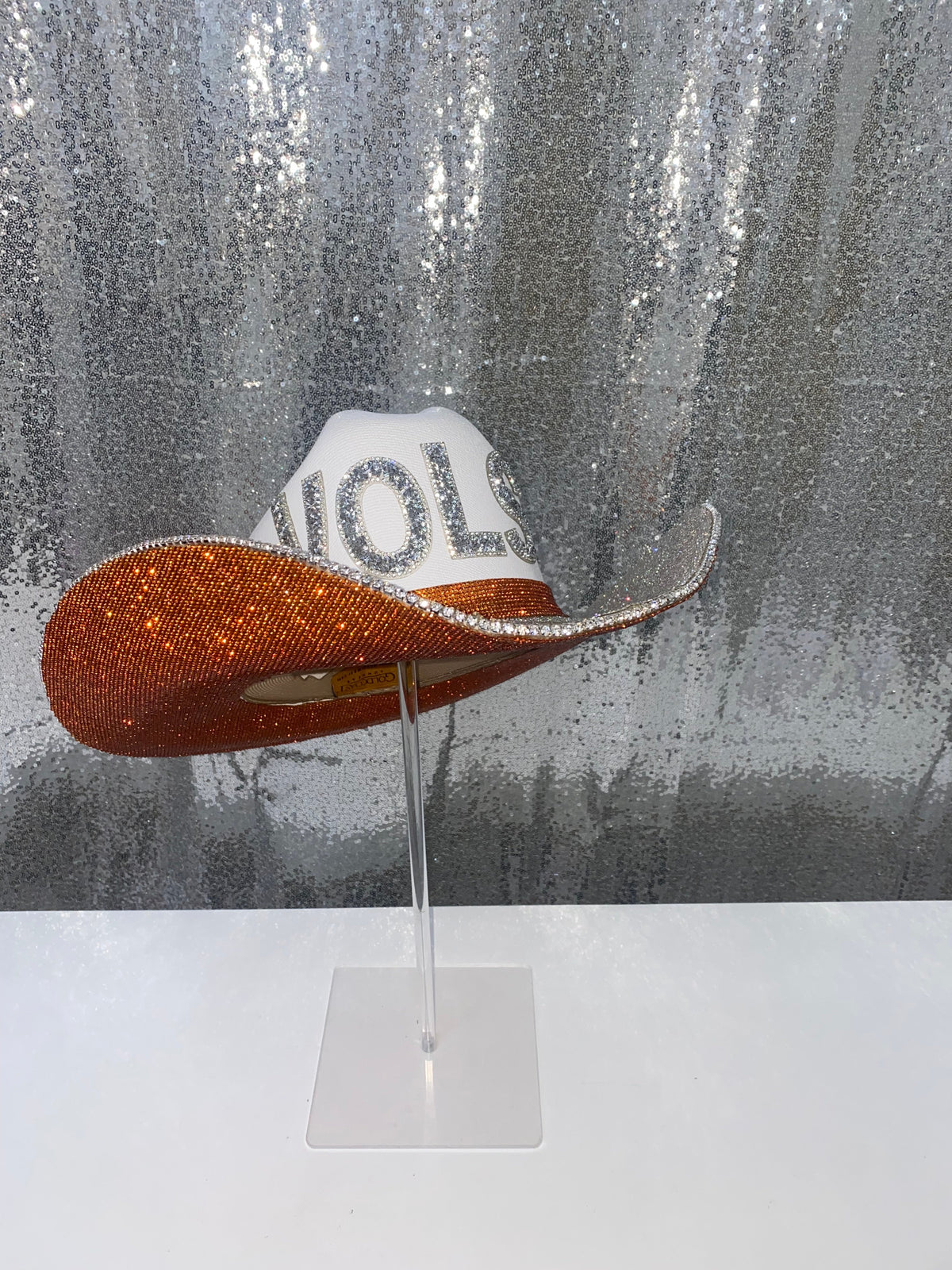 Tennessee Vols Rhinestone Cowgirl Hat - front view | HT Animal Supply