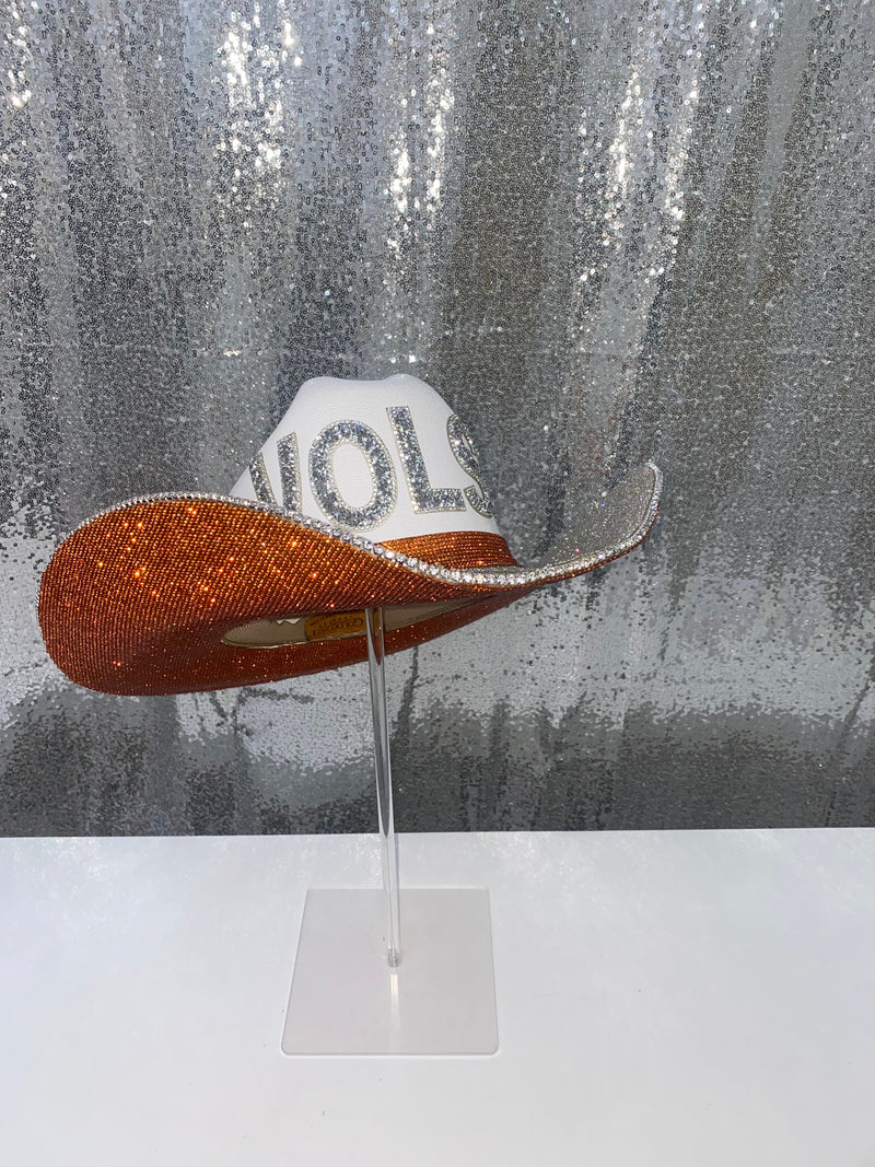 Tennessee Vols Rhinestone Cowgirl Hat - front view | HT Animal Supply