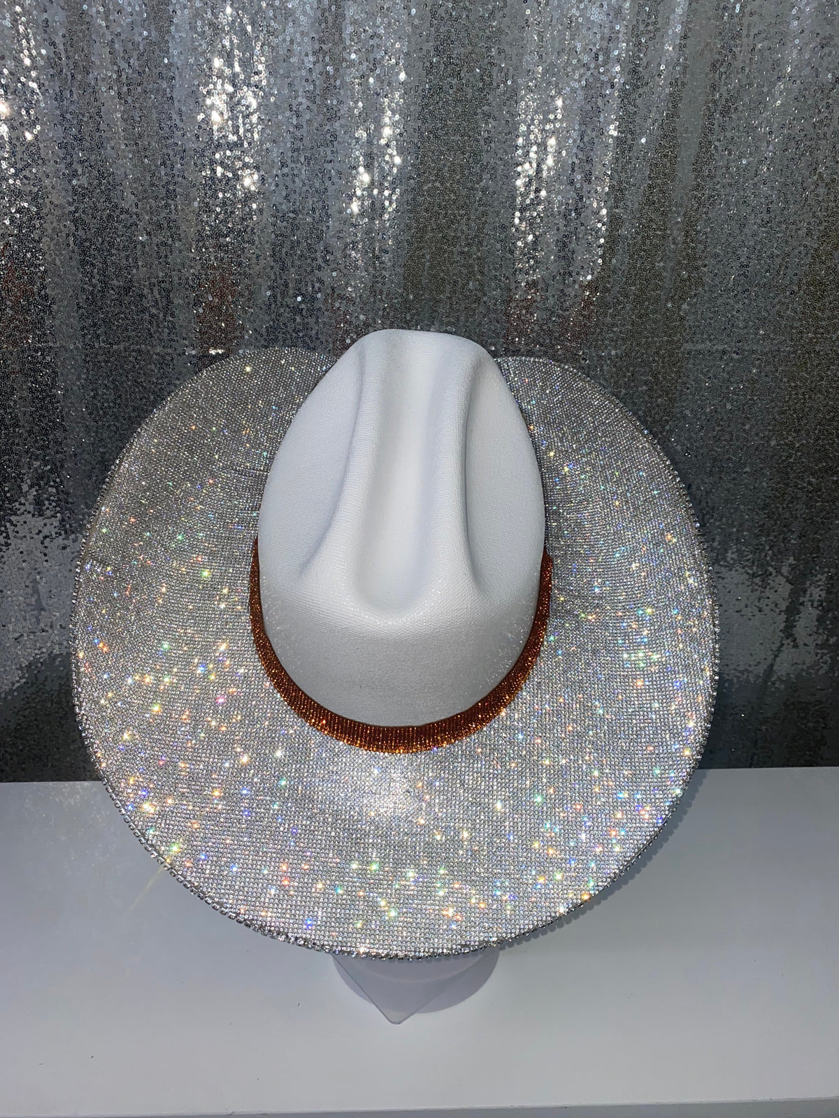 Tennessee Vols Rhinestone Cowgirl Hat - detail view | HT Animal Supply