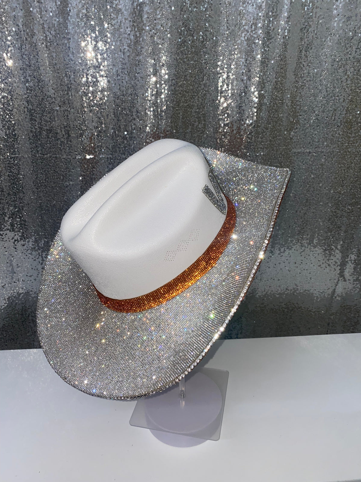 Tennessee Vols Rhinestone Cowgirl Hat - detail view | HT Animal Supply