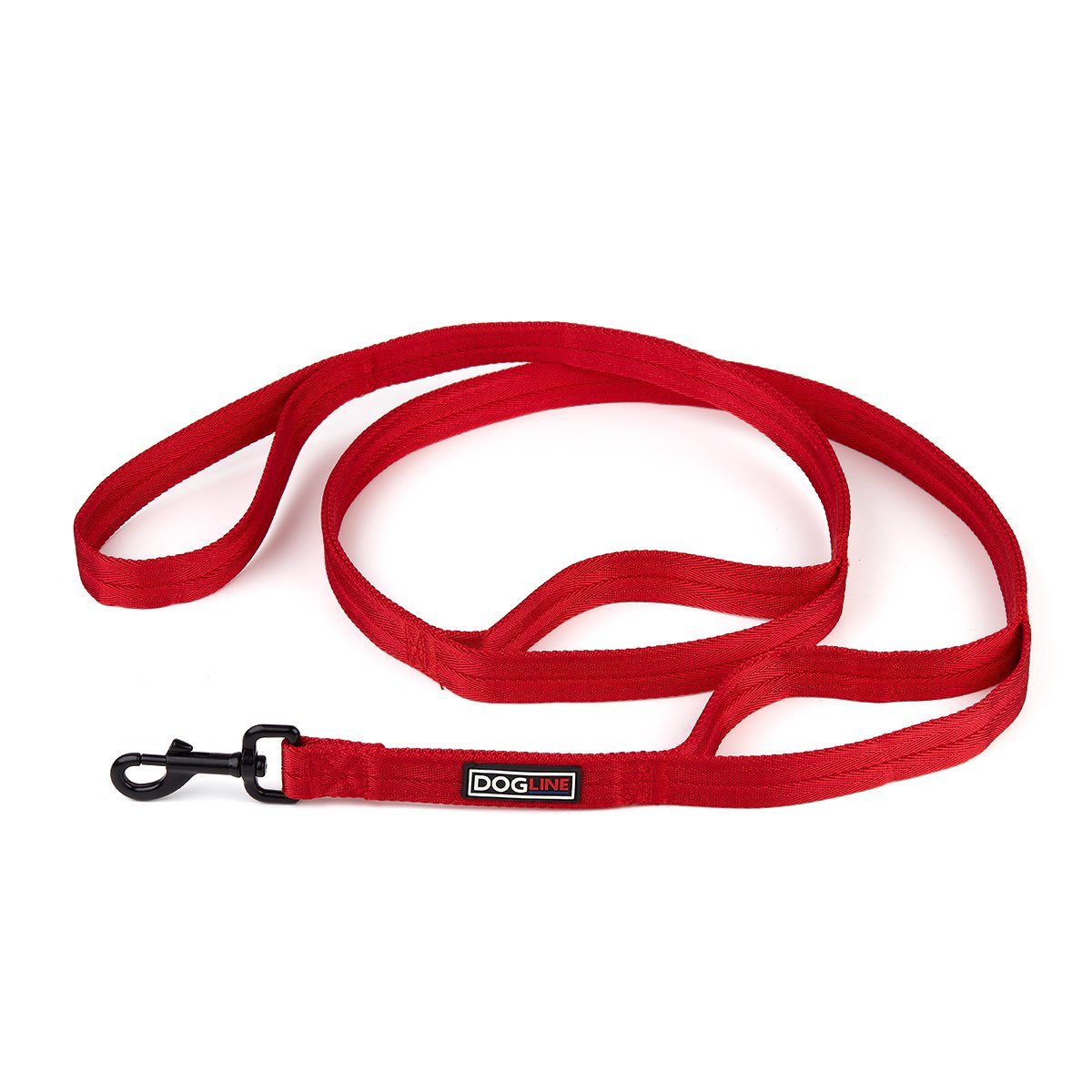 Dogline Nylon Multi-Handle Flat Dog Leash