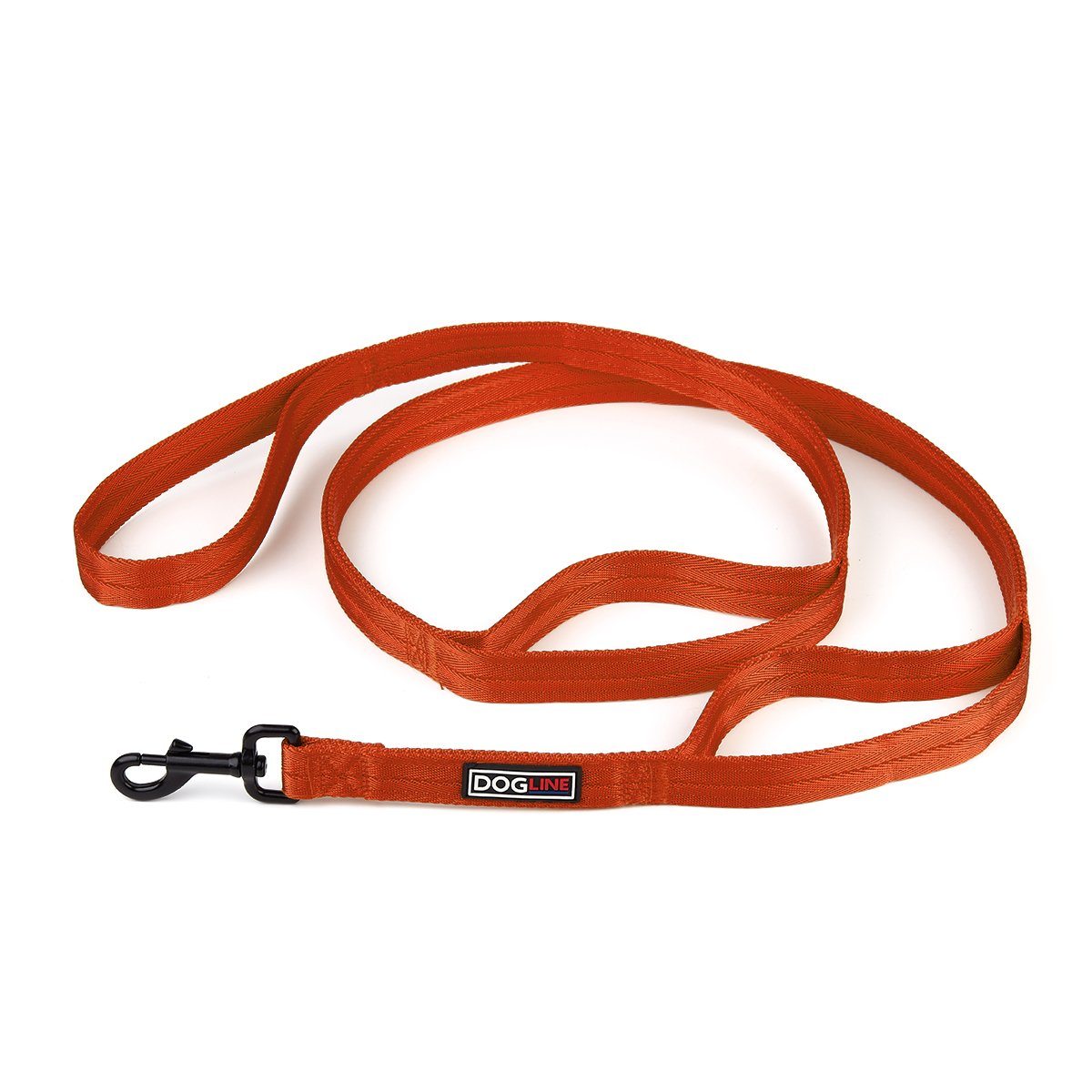 Dogline Nylon Multi-Handle Flat Dog Leash